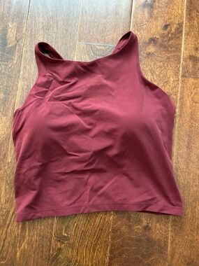 Athleta Purpose Crop Bra D-DD - Redwood - Size L